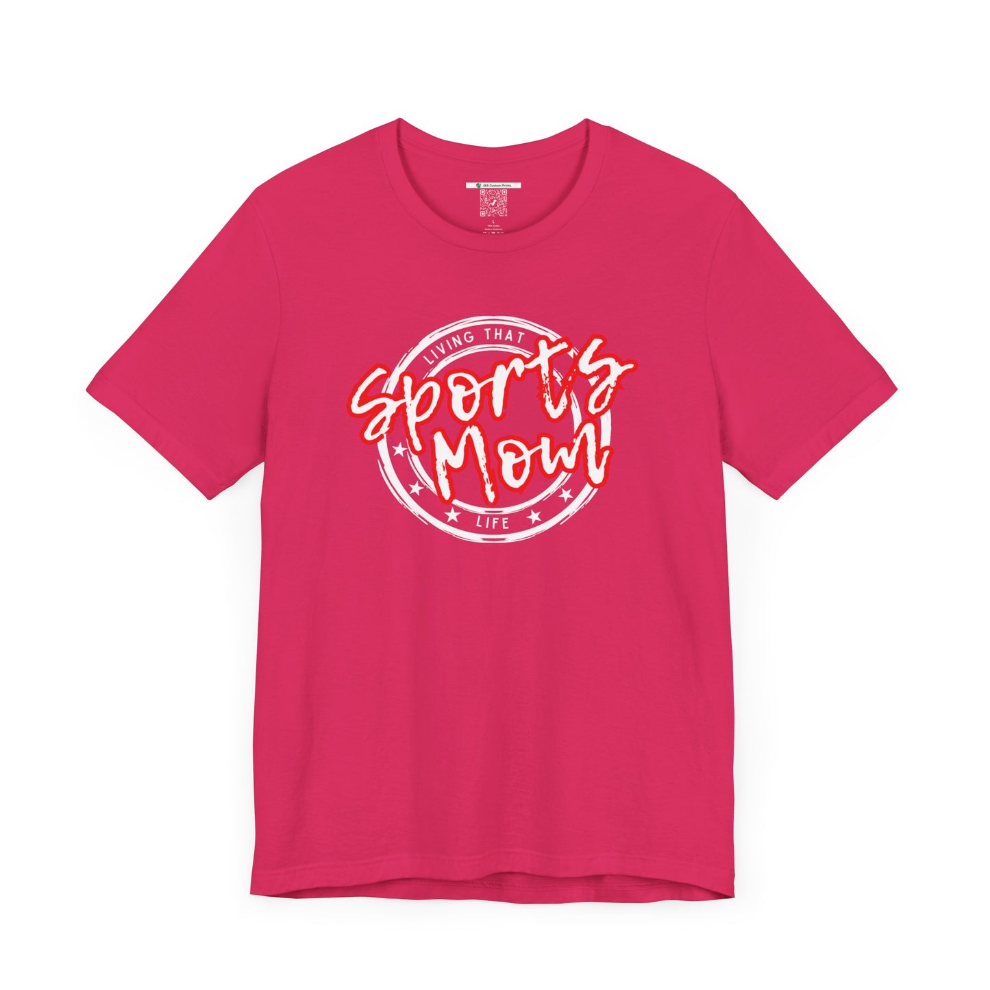 Sports Mom -- Red Font (Adult Unisex Tee)