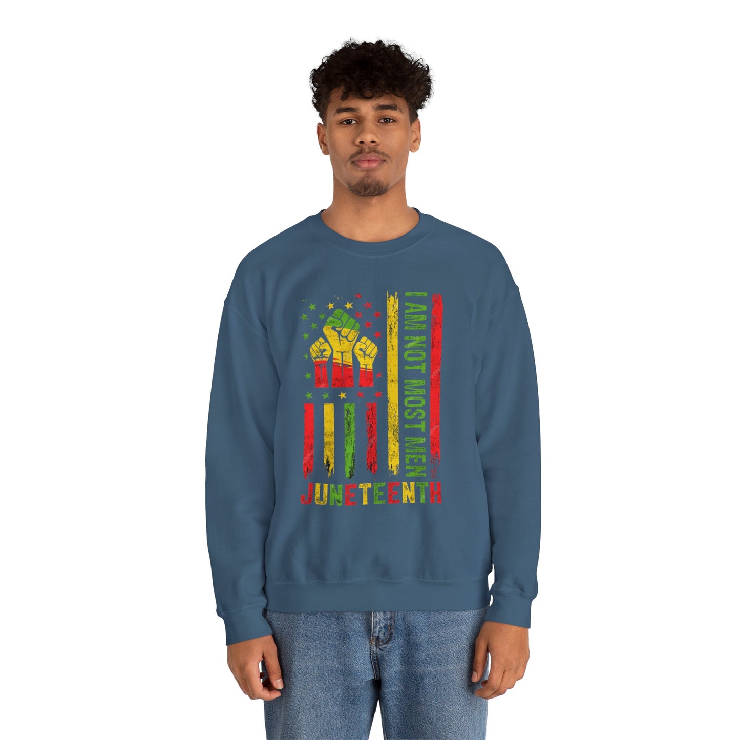 Juneteenth -- Not Most Men (Adult Unisex Crewneck Sweatshirt)