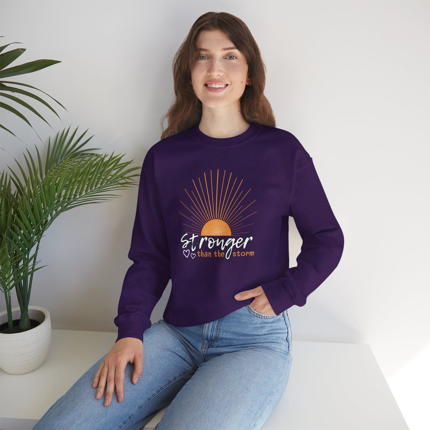 Stronger Than the Storm (Adult Unisex Crewneck Sweatshirt)