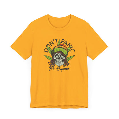 Cannabis -- Don't Panic It's Organic (Adult Unisex Tee)