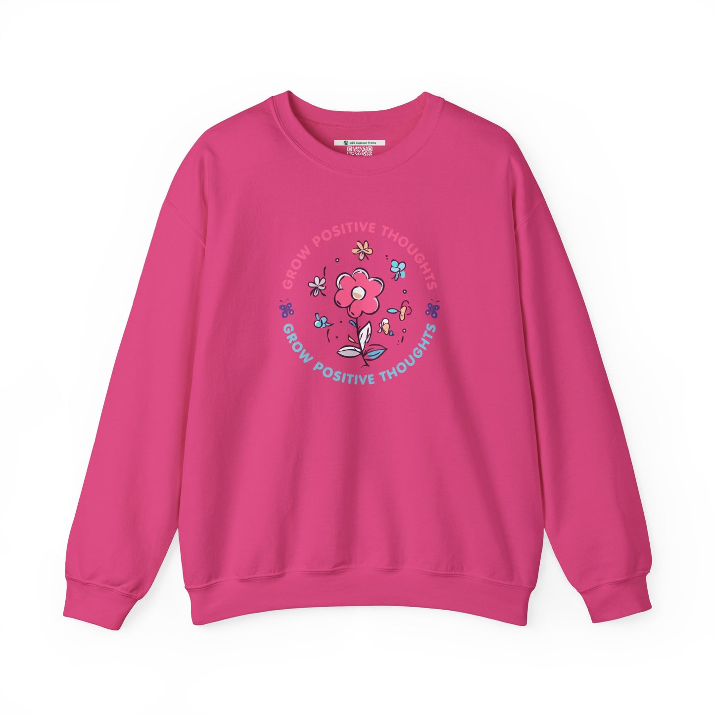 Grow Positive Thoughts Crewneck Sweatshirt - Unisex Heavy Blend