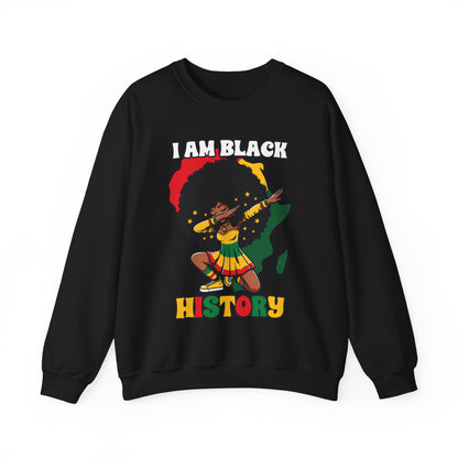 I Am Black History (Adult Unisex Crewneck Sweatshirt)