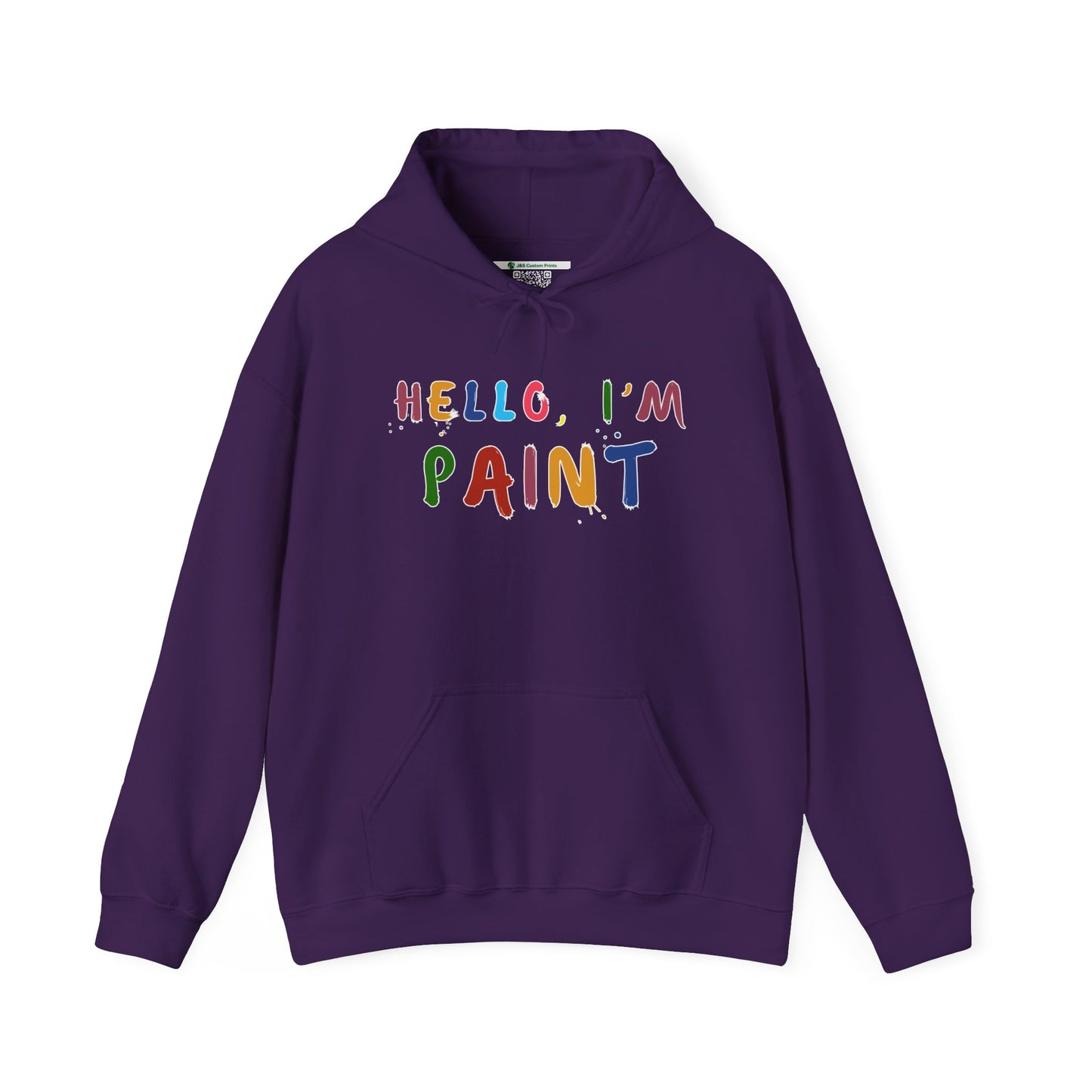 Matching Couple's Set -- Hello, I'm Paint (Adult Unisex Hooded Sweatshirt)
