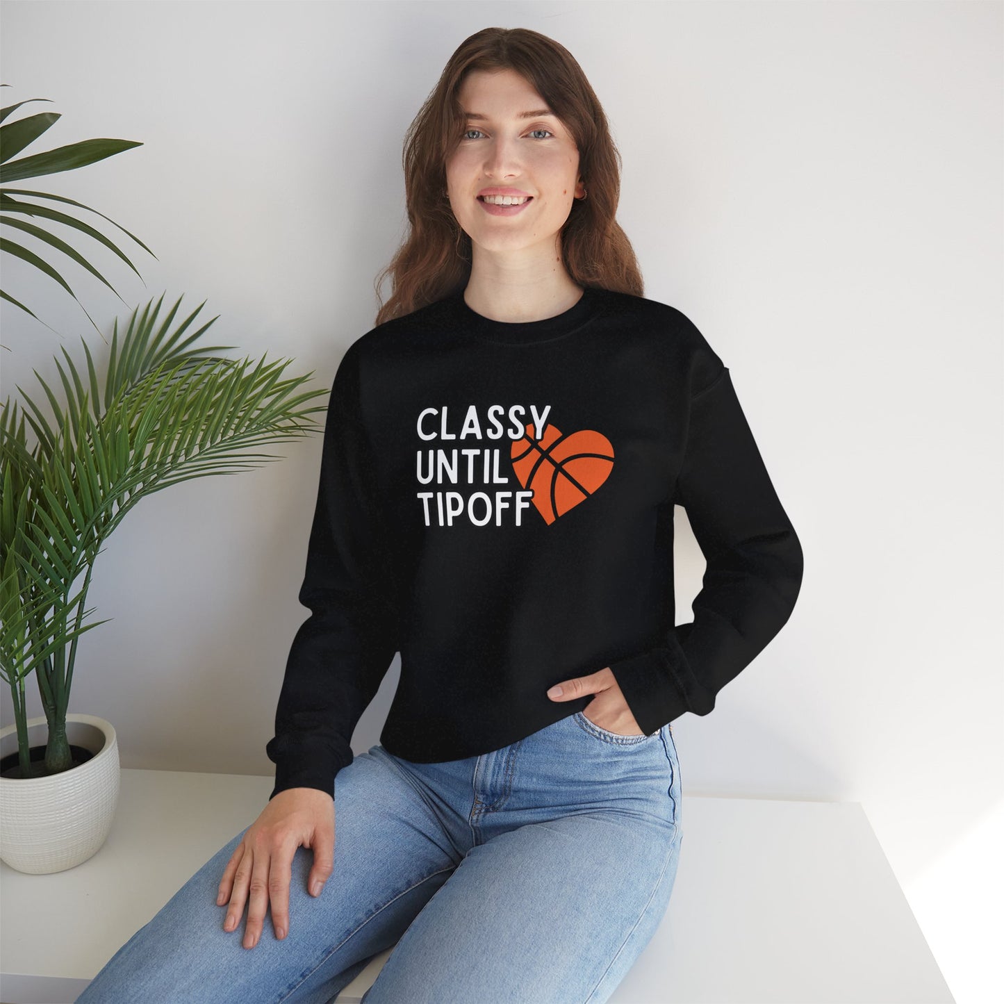 Classy Until Tipoff (Adult Unisex Crewneck Sweatshirt)