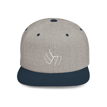 Volleyball (Embroidered Flat-Bill, Cotton, Snapback Hat)