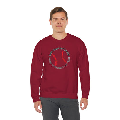 Thou Shall Not Steal Baseball (Adult Unisex Crewneck Sweatshirt)