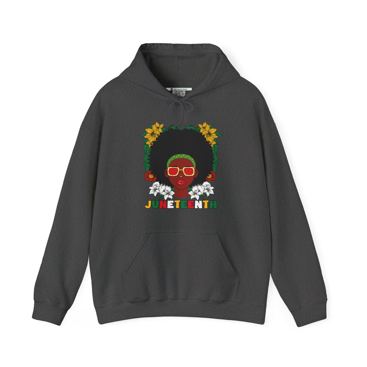 Juneteenth -- Afrocentric Design (Adult Unisex Hooded Sweatshirt)