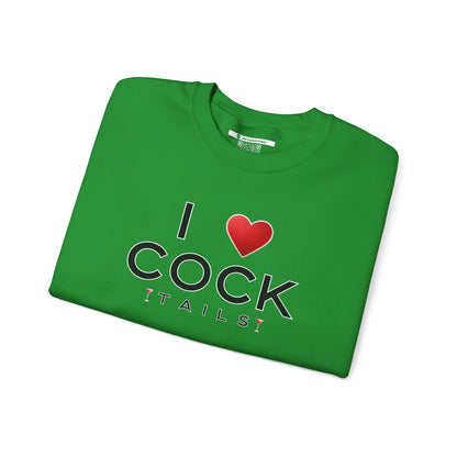 I Love Cocktails -- Simple Font (Adult Unisex Crewneck Sweatshirt)