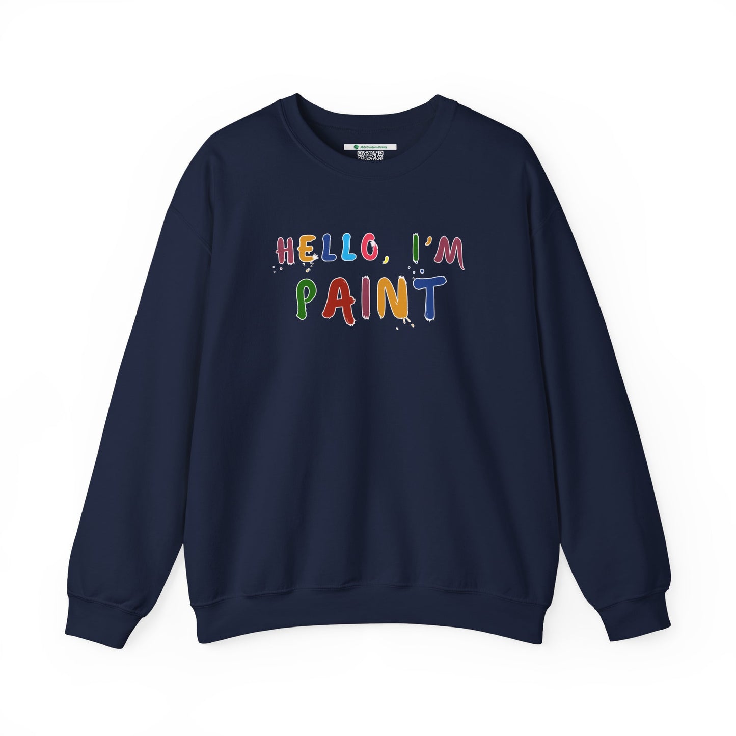 Matching Couple's Set -- Hello, I'm Paint (Adult Unisex Crewneck Sweatshirt)