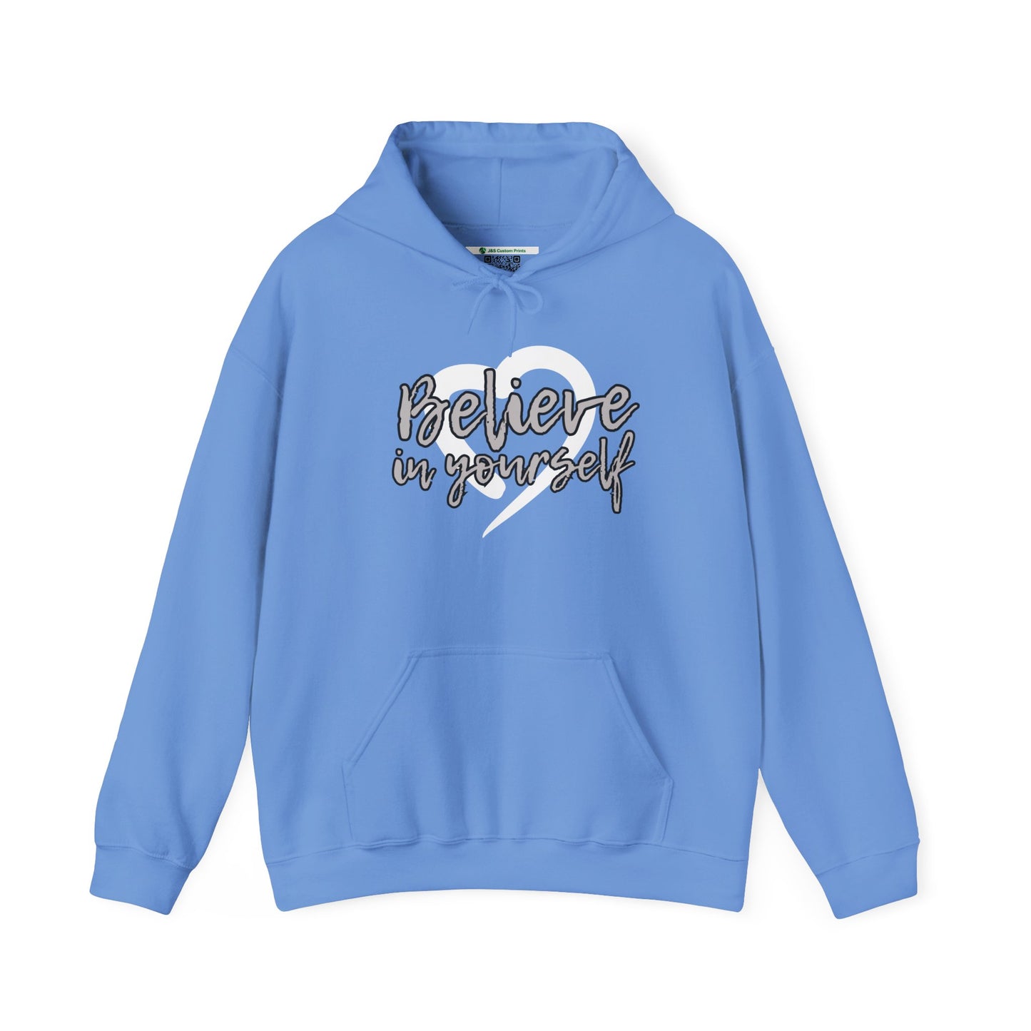 Believe In Yourself -- Gray (Adult Unisex Hooded Sweatshirt)