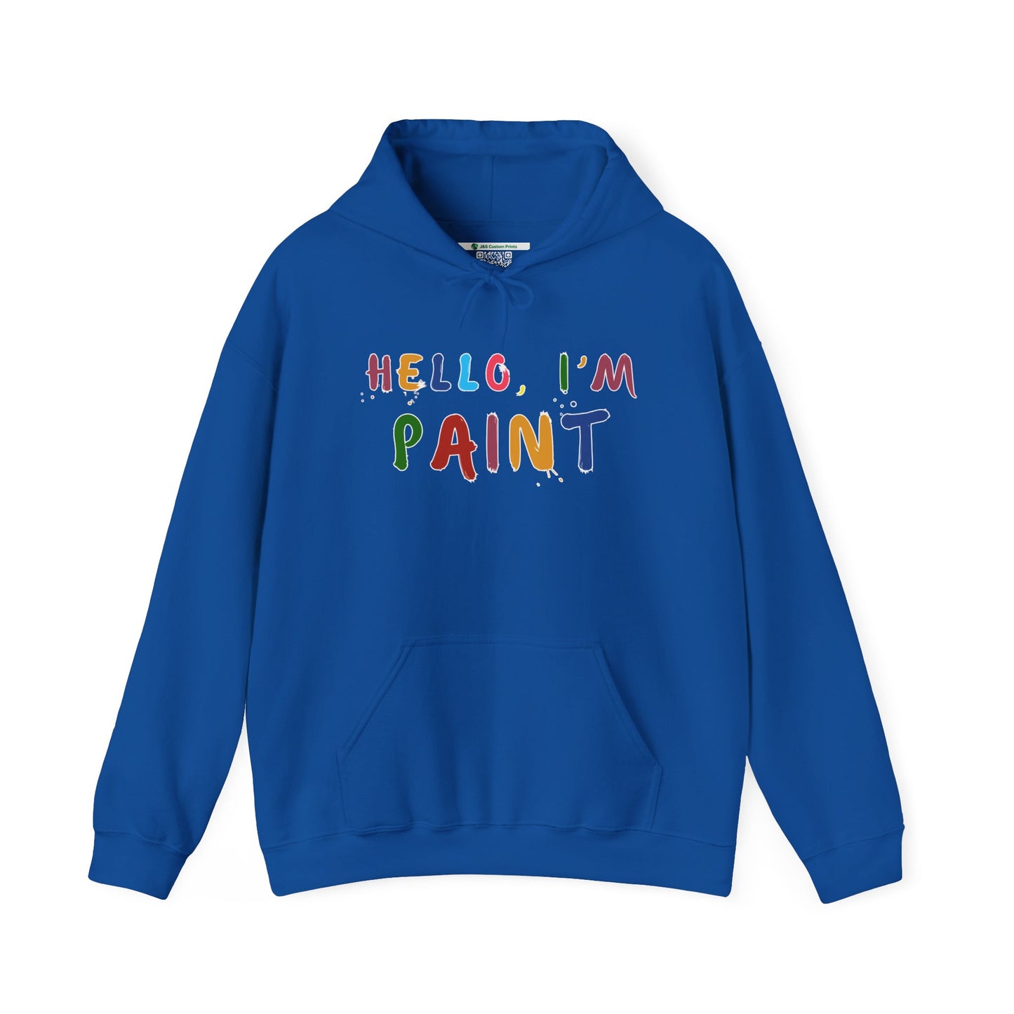 Matching Couple's Set -- Hello, I'm Paint (Adult Unisex Hooded Sweatshirt)