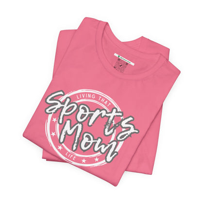 Sports Mom -- Gray Font (Adult Unisex Tee)