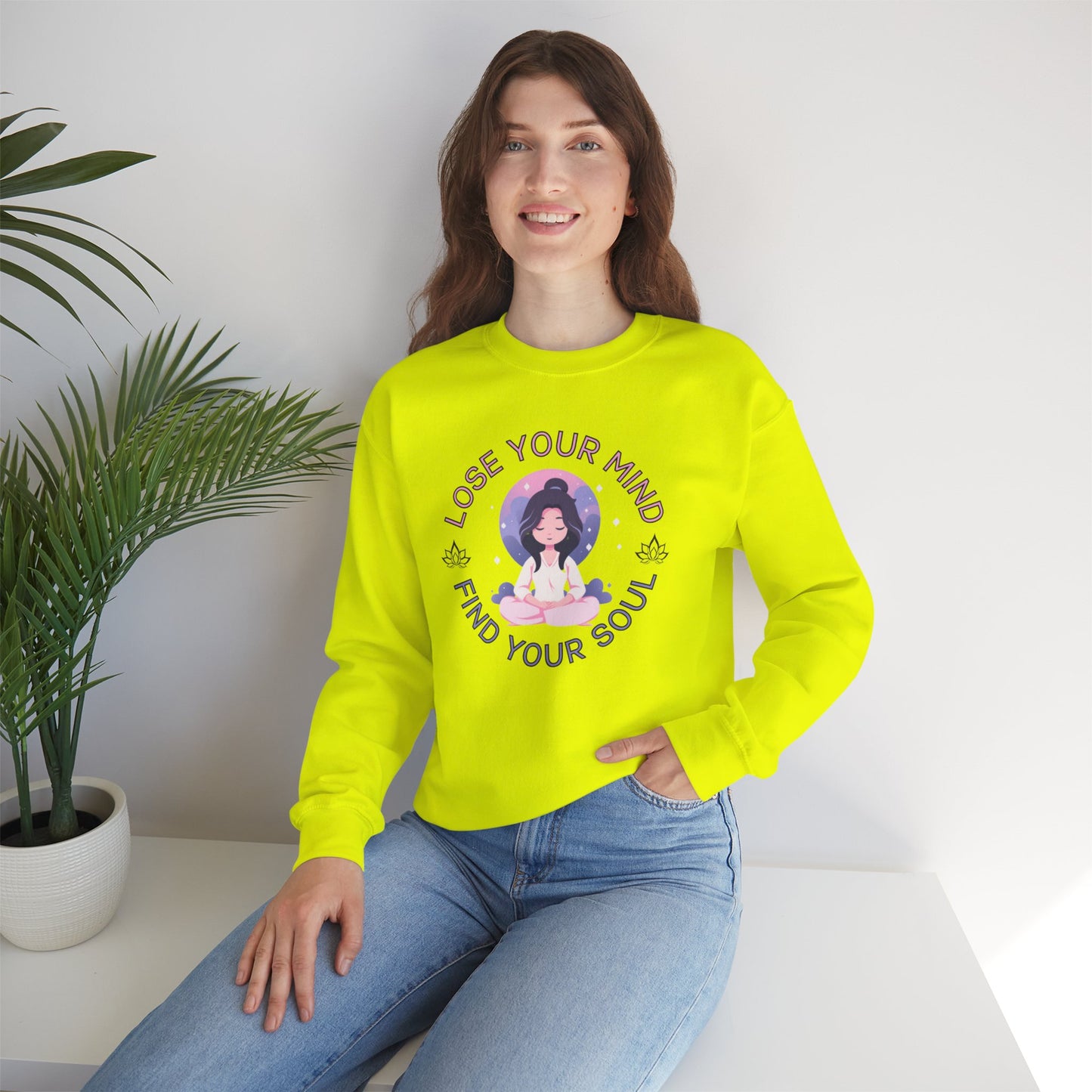 Mindful Awareness -- Meditation (Adult Unisex Crewneck Sweatshirt)
