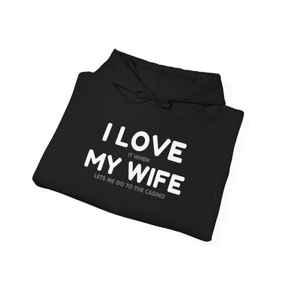 I Love My Wife (Adult Unisex Hooded Sweatshirt)