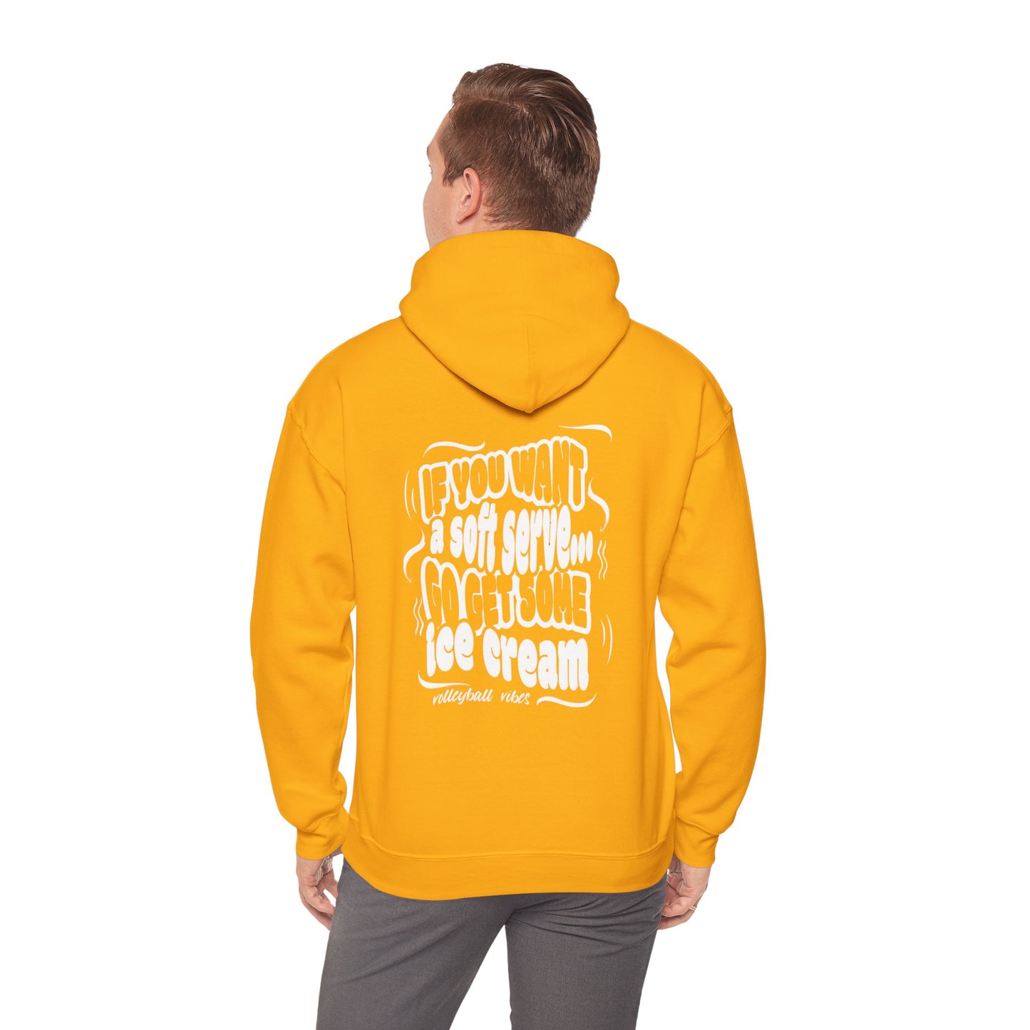 Volleyball Soft Serve (Adult Unisex Hooded Sweatshirt)