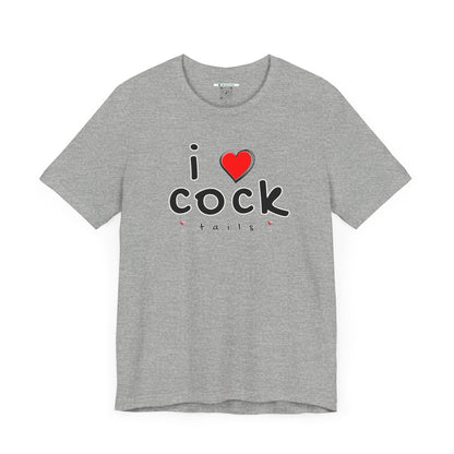I Love Cocktails -- Playful Font (Adult Unisex Tee)