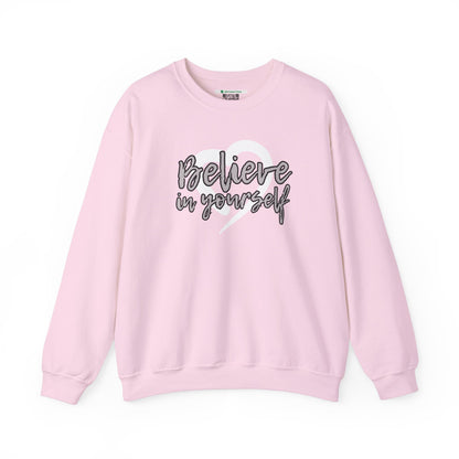 Believe In Yourself -- Gray (Adult Unisex Crewneck Sweatshirt)