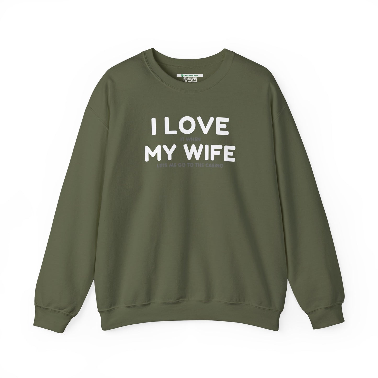 I Love My Wife (Adult Unisex Crewneck Sweatshirt)