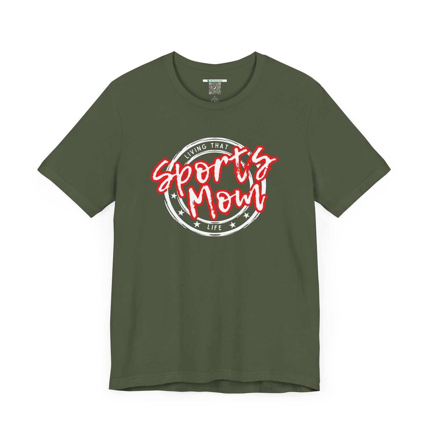 Sports Mom -- Red Font (Adult Unisex Tee)