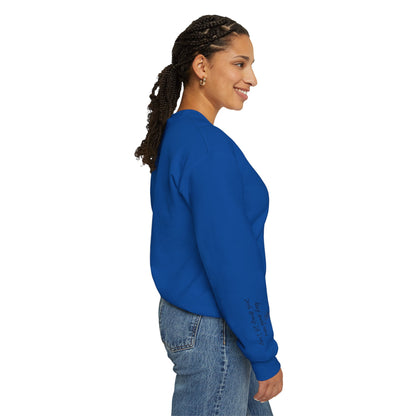 Peace Sign [Sleeve Message] (Adult Unisex Crewneck Sweatshirt)