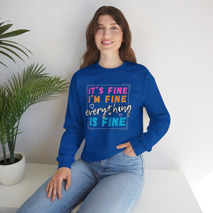 Everything Is Fine (Adult Unisex Crewneck Sweatshirt)