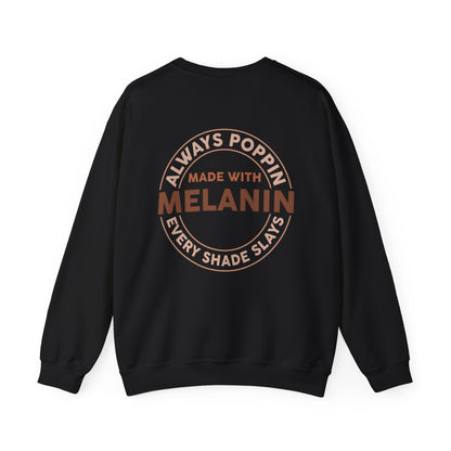 Made With Melanin (Adult Unisex Crewneck Sweatshirt)