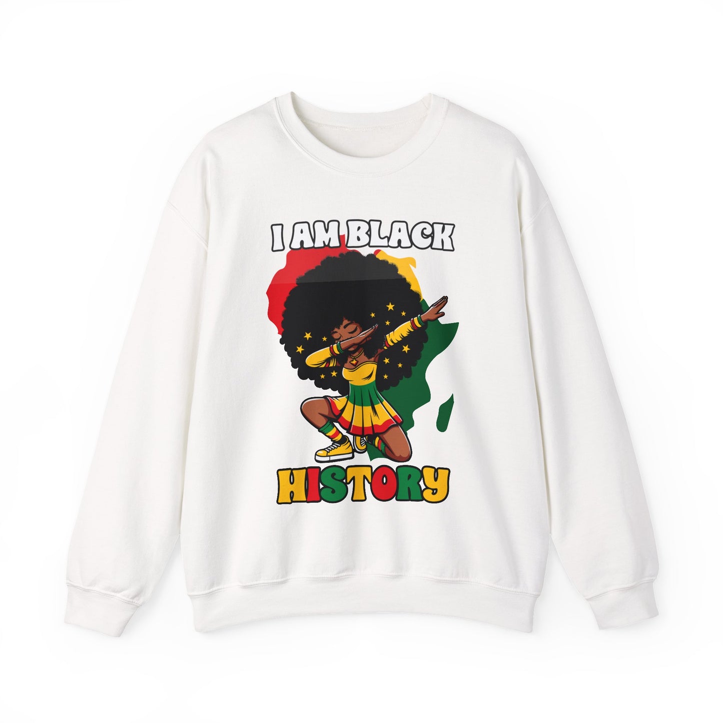 I Am Black History (Adult Unisex Crewneck Sweatshirt)