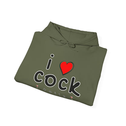 I Love Cocktails -- Playful Font (Adult Unisex Hooded Sweatshirt)