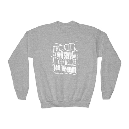 Volleyball Soft Serve (Youth Unisex Crewneck Sweatshirt)