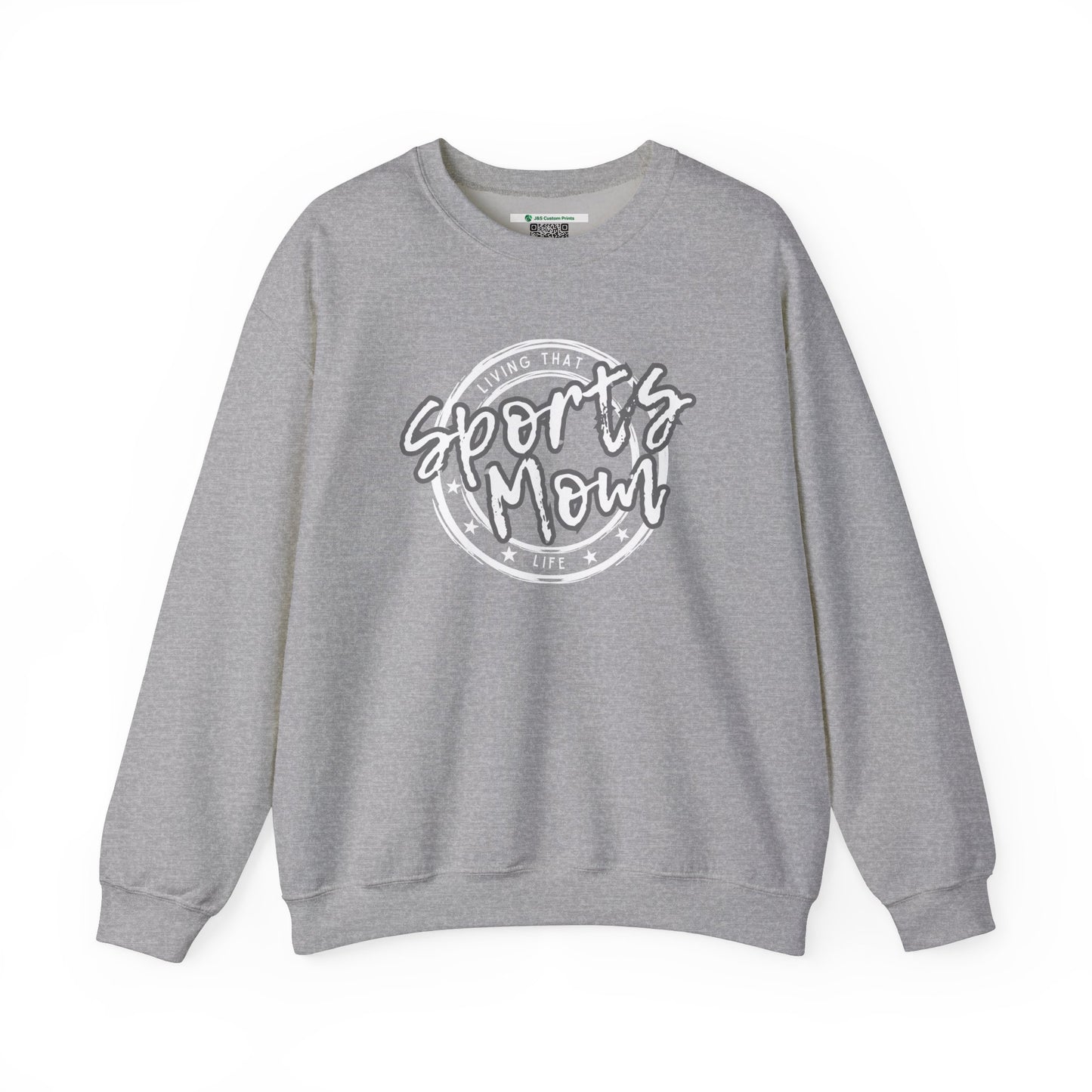Sports Mom -- Gray Font (Adult Unisex Crewneck Sweatshirt)