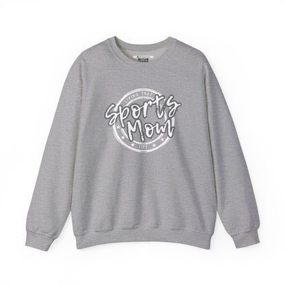 Sports Mom -- Gray Font (Adult Unisex Crewneck Sweatshirt)