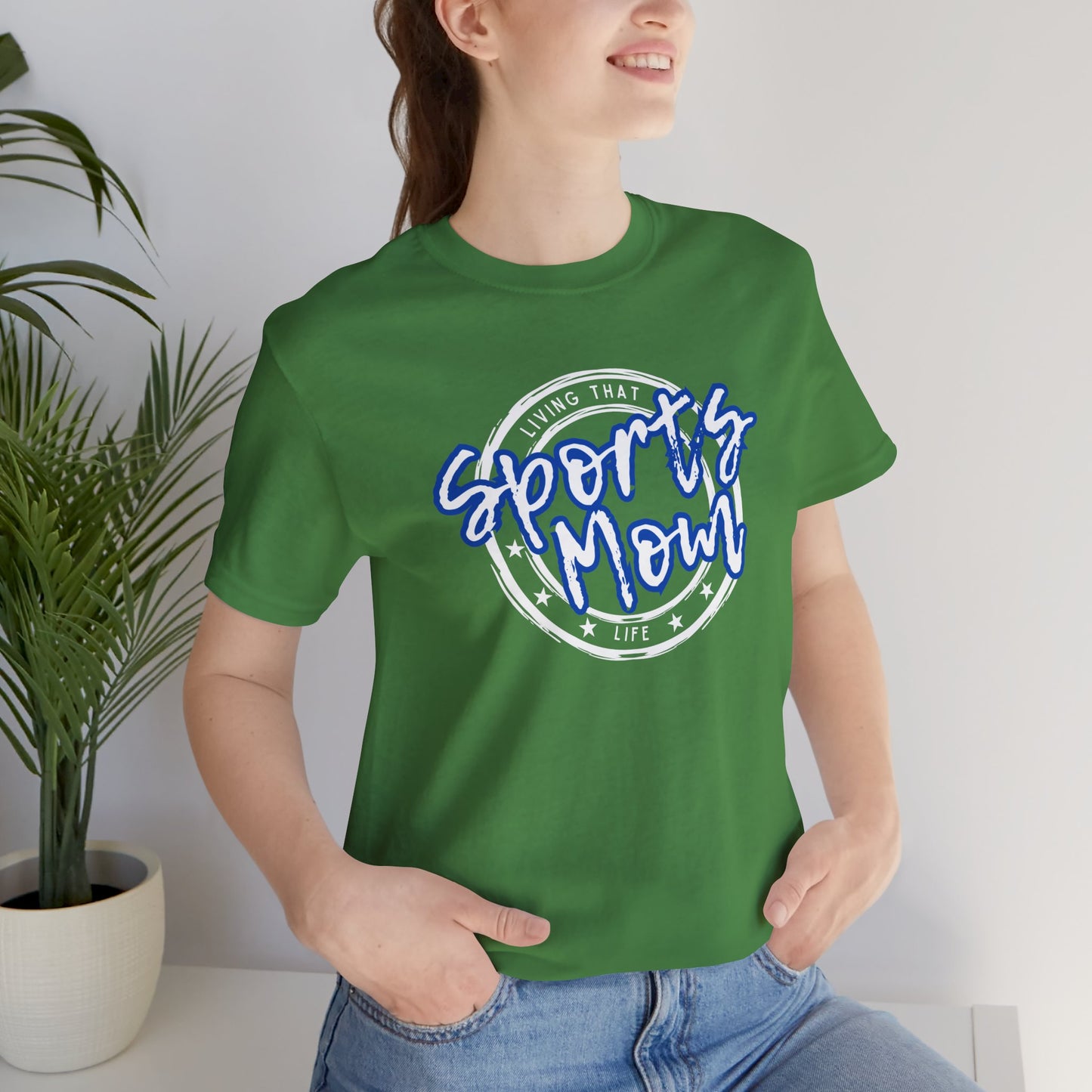 Sports Mom -- Blue Font (Adult Unisex Tee)