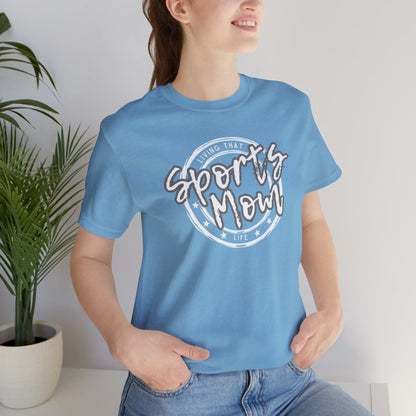 Sports Mom -- Gray Font (Adult Unisex Tee)