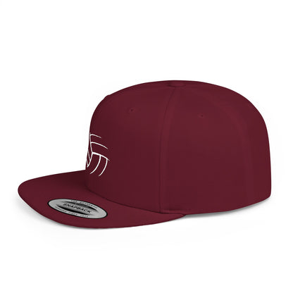 Volleyball (Embroidered Flat-Bill, Cotton, Snapback Hat)