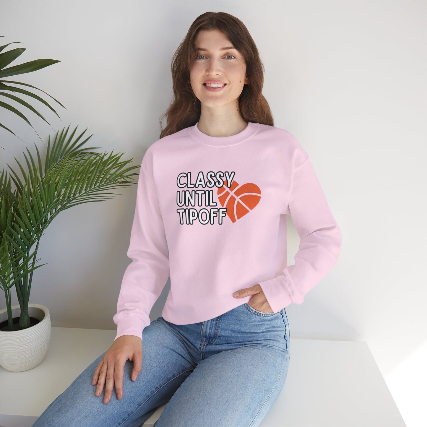 Classy Until Tipoff (Adult Unisex Crewneck Sweatshirt)