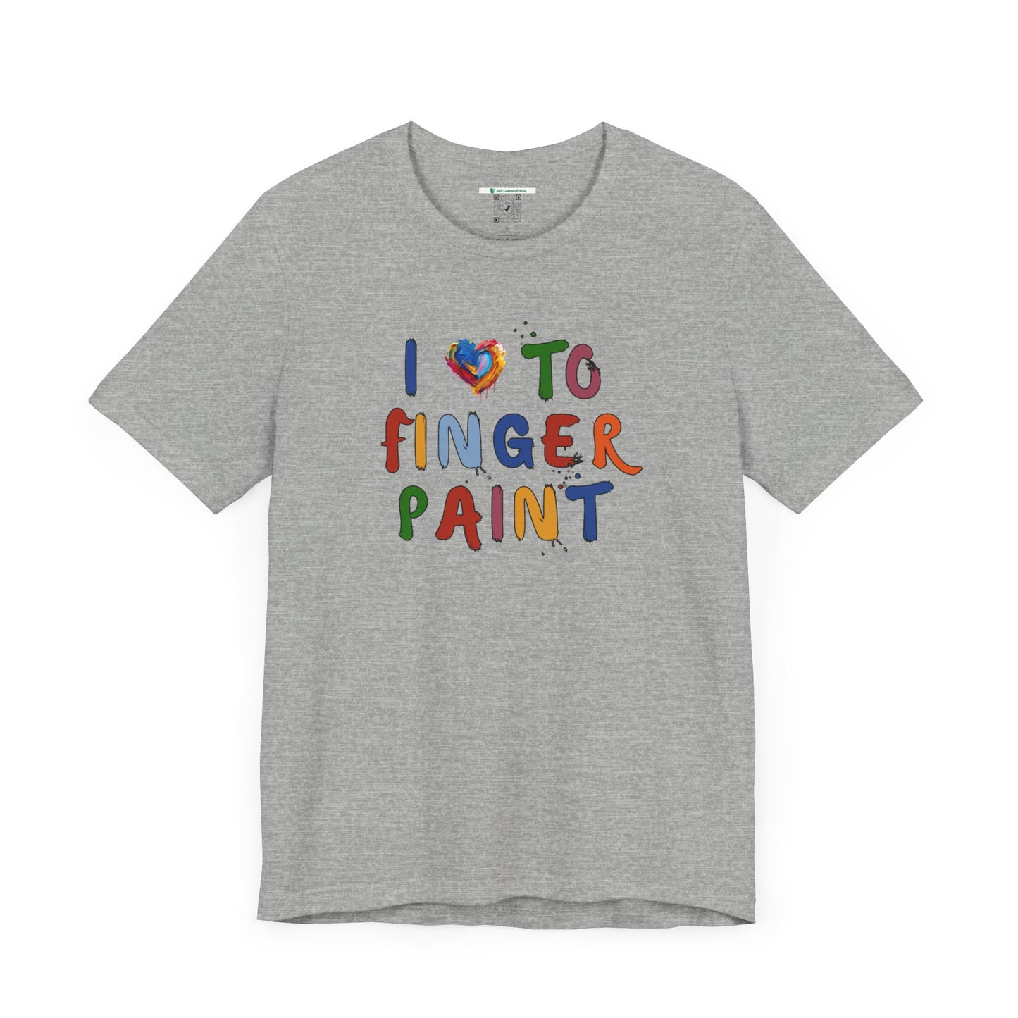 Matching Couple's Set -- I Love to Fingerpaint (Adult Unisex Tee)