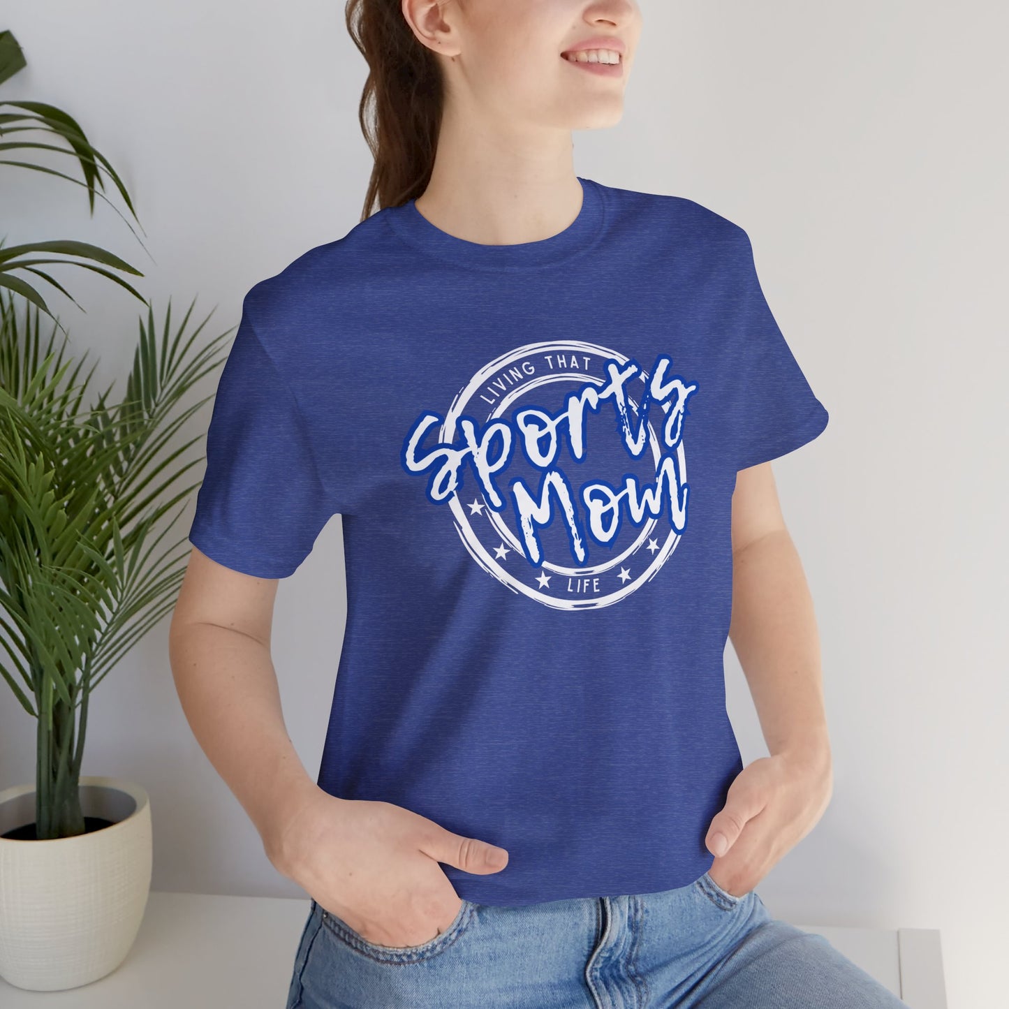 Sports Mom -- Blue Font (Adult Unisex Tee)