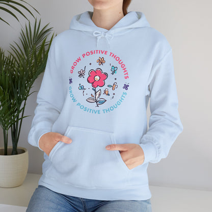 Grow Positive Thoughts (Adult Unisex Hooded Sweatshirt)