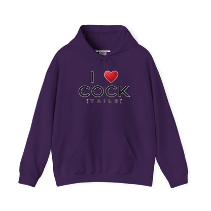 I Love Cocktails -- Simple Font (Adult Unisex Hooded Sweatshirt)
