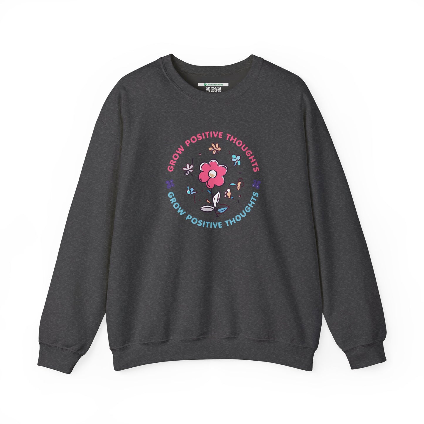 Grow Positive Thoughts Crewneck Sweatshirt - Unisex Heavy Blend