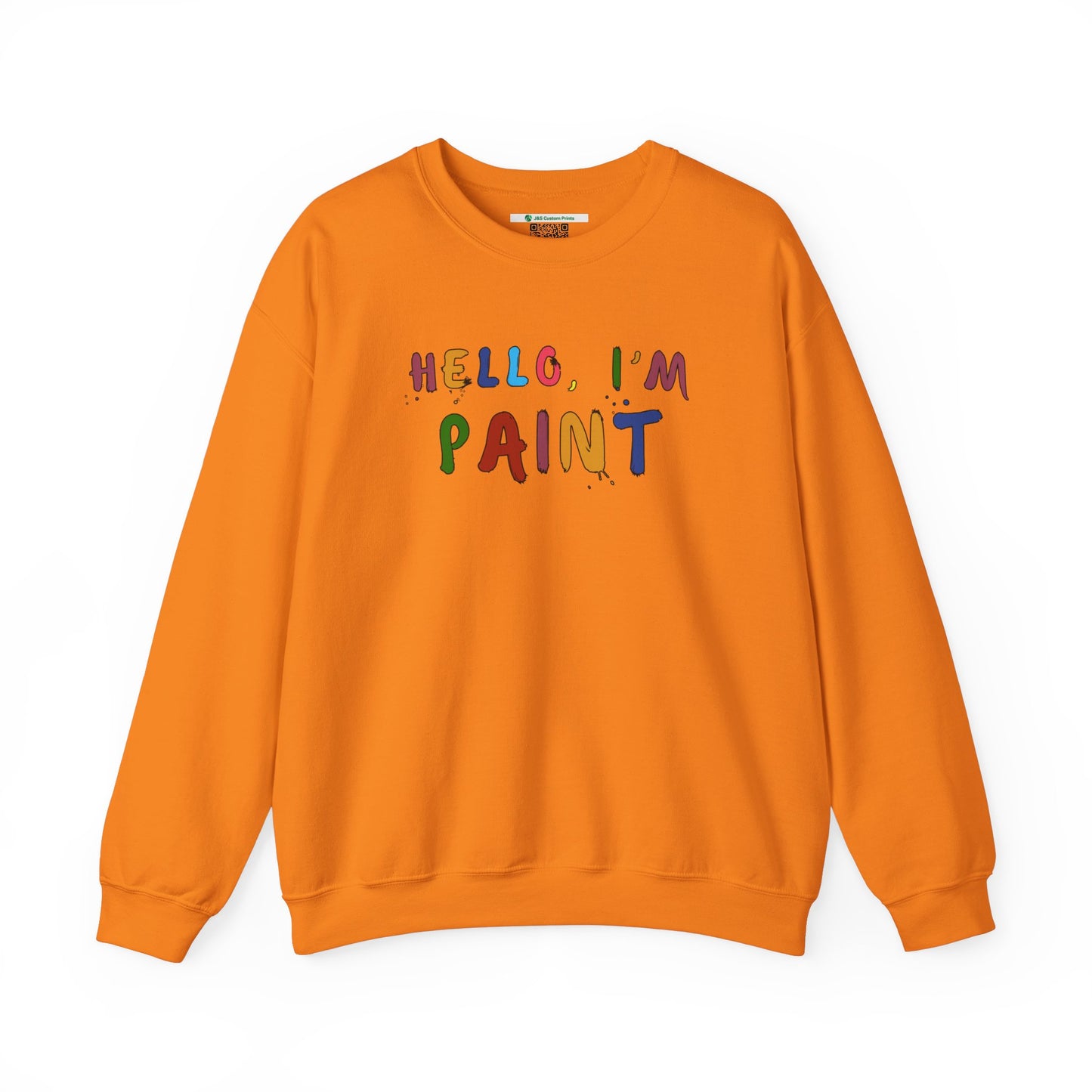 Matching Couple's Set -- Hello, I'm Paint (Adult Unisex Crewneck Sweatshirt)