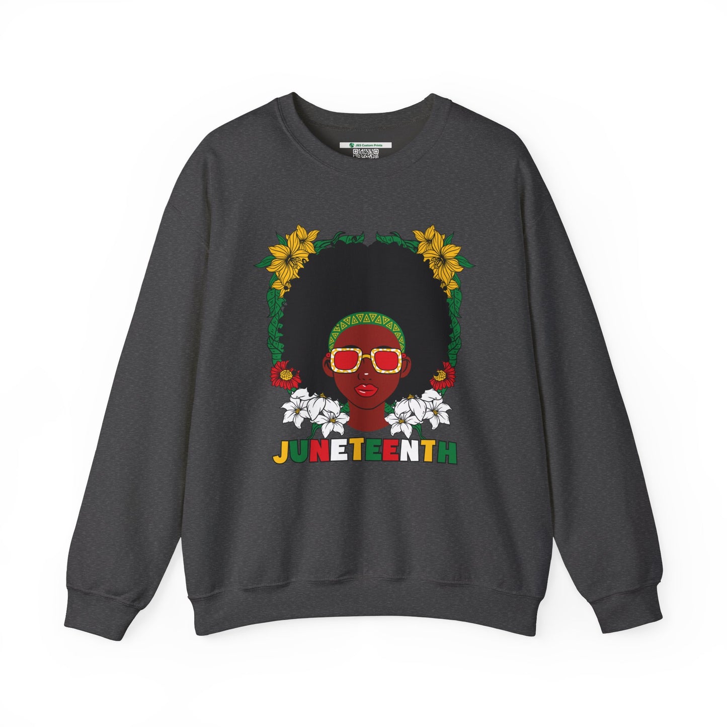 Juneteenth -- Afrocentric Design (Adult Unisex Crewneck Sweatshirt)