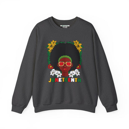 Juneteenth -- Afrocentric Design (Adult Unisex Crewneck Sweatshirt)