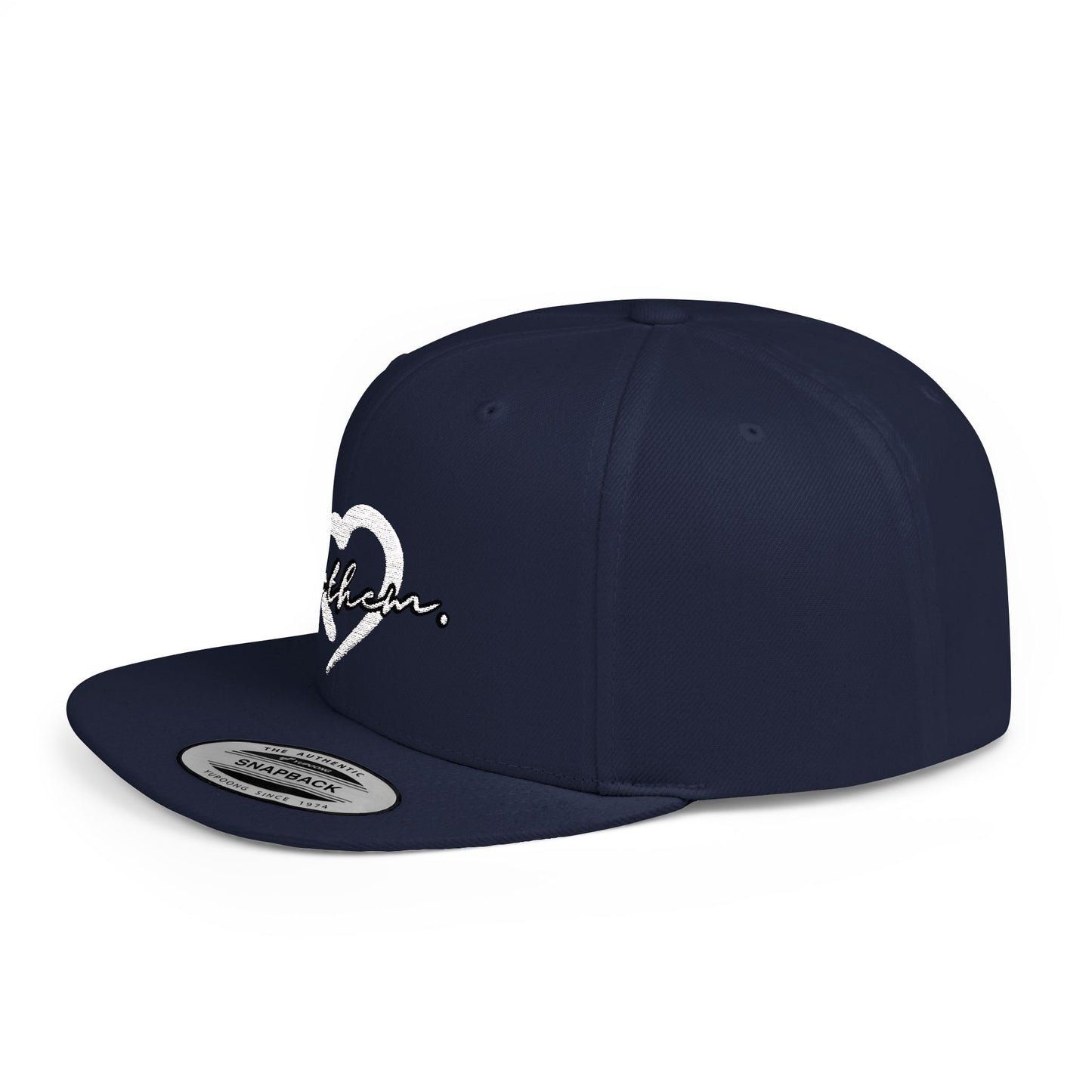 Let Them (Embroidered Snapback Flat-Bill Cotton Hat) - J&S Custom Prints