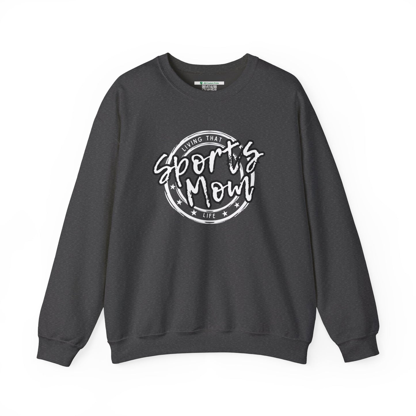 Sports Mom -- Black Font (Adult Unisex Crewneck Sweatshirt)