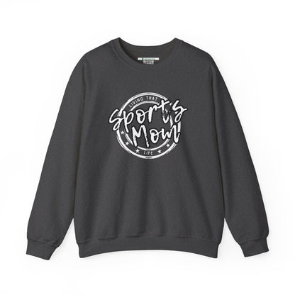 Sports Mom -- Black Font (Adult Unisex Crewneck Sweatshirt)