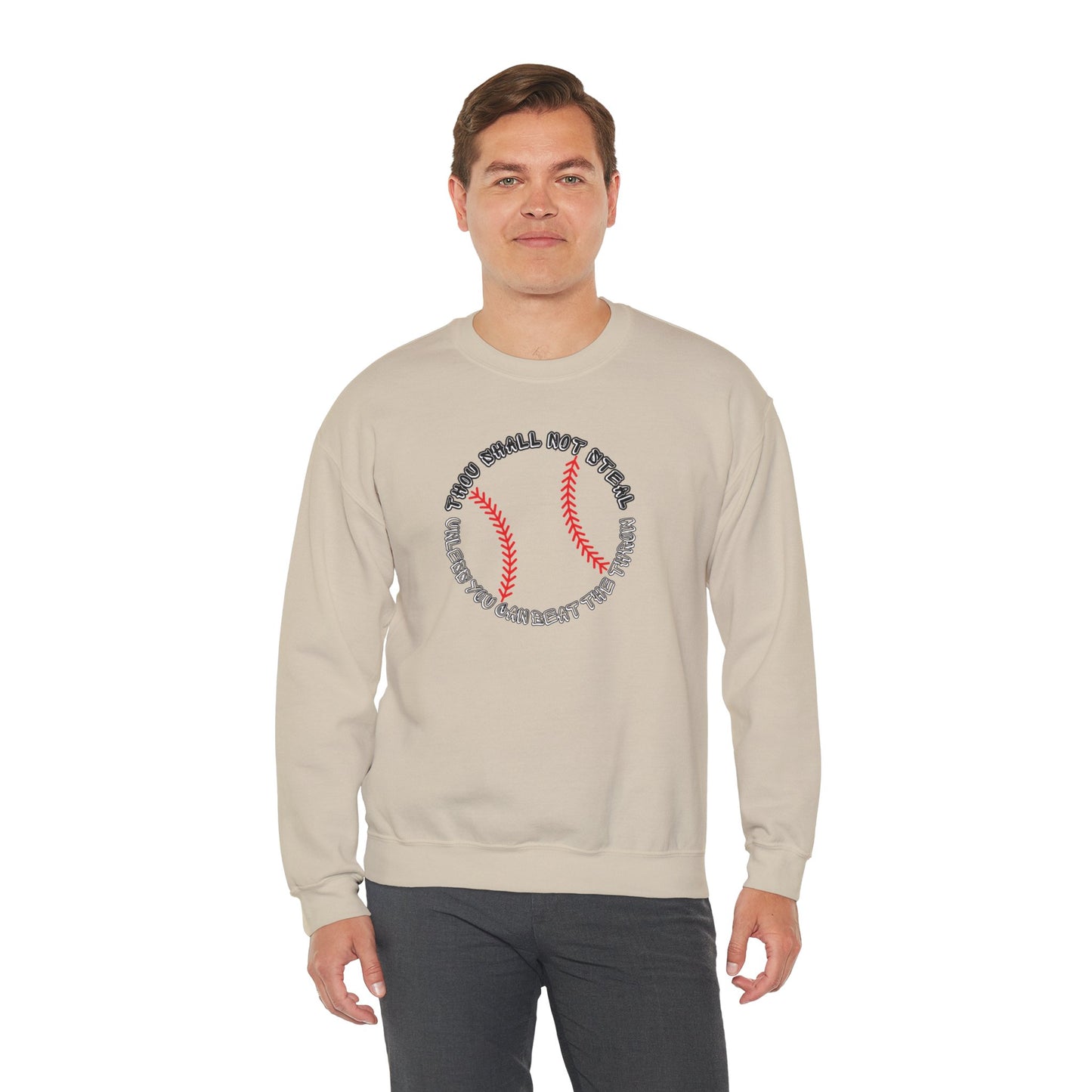 Thou Shall Not Steal Baseball (Adult Unisex Crewneck Sweatshirt)