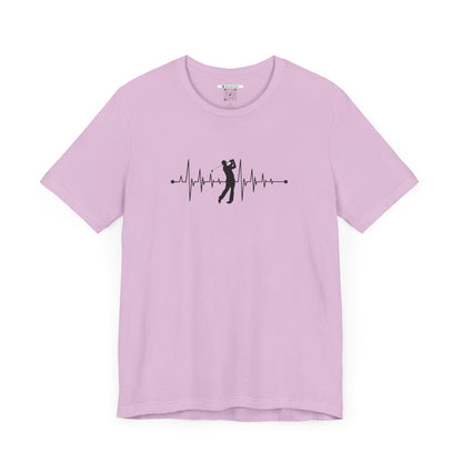 Golf Heartbeat (Adult Unisex Tee)