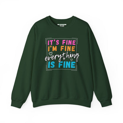 Everything Is Fine (Adult Unisex Crewneck Sweatshirt)
