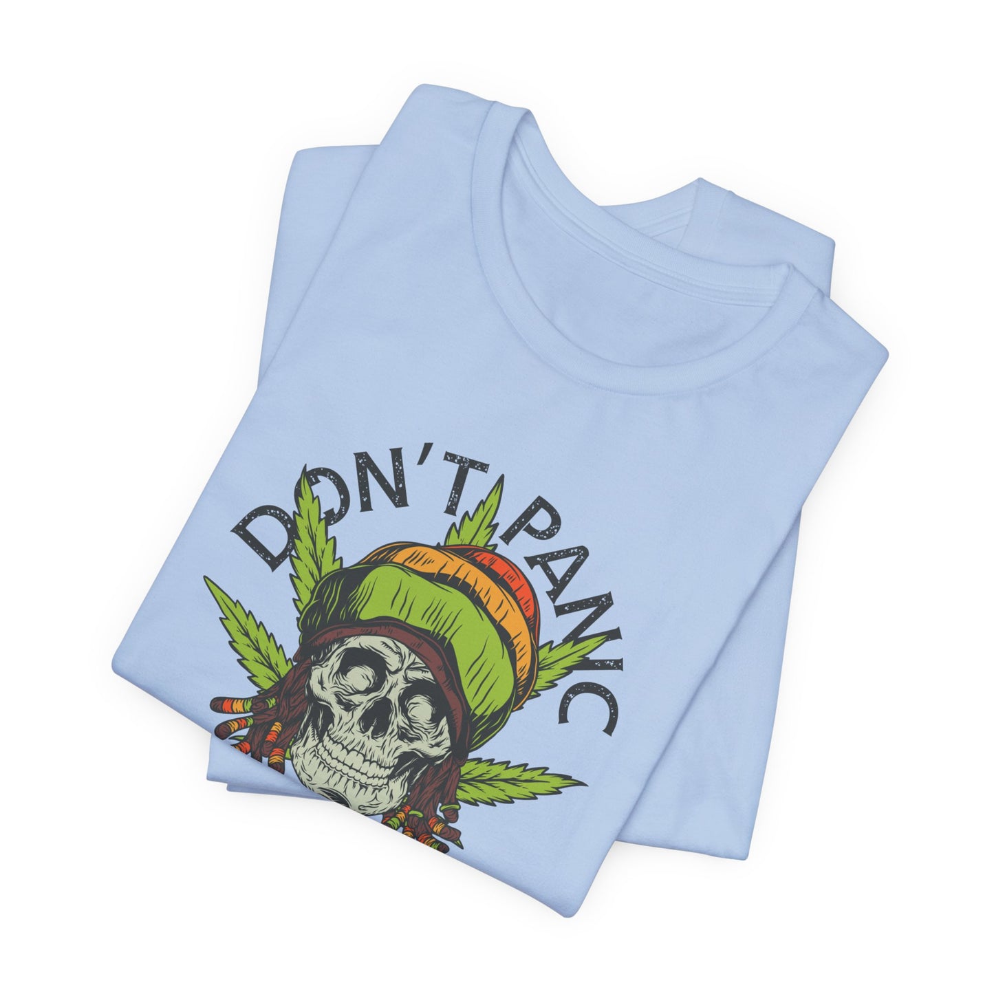 Cannabis -- Don't Panic It's Organic (Adult Unisex Tee)